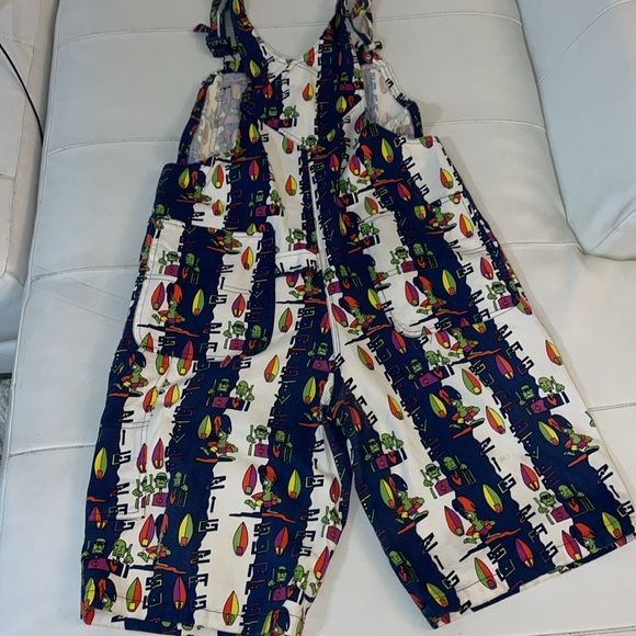Vintage Wilbur kookmeyer cartoon surf capri overalls 90s Small - Picture 6 of 9
